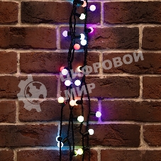 Гирлянда светодиодная Neon-night Мультишарики Ø17,5мм 10м 100 LED RGb черный ПВХ IP65 медленная смена цвета 230В нужен блок 303-500