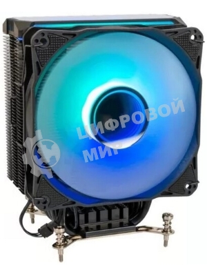 Кулер для процессора Eurocase 6PI120ARGb черный, 120 мм, алюминий/медь, 1800 об/мин, 36 дБ, 4 pin, 200 Вт, 157 мм
