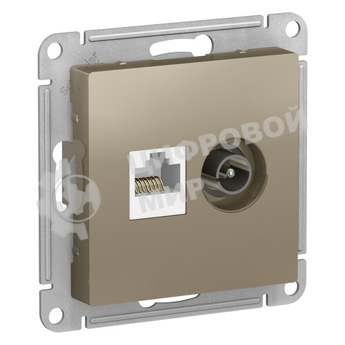 Механизм розетки TV оконечной AtlasDesign 1DB шампань