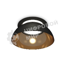 Комплект встраиваемого светильника Ambrella light XC8051101 SBK/PYG/CL черный песок/золото желтое полированное/прозрачный GX53 (C8051, N8145)