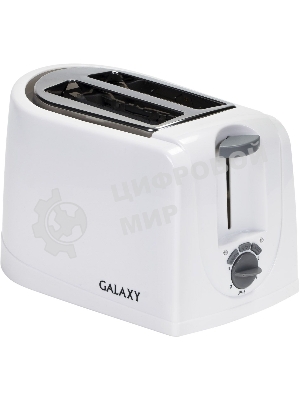 Тостер Galaxy GL 2906 белый, 850 Вт, 2 слота