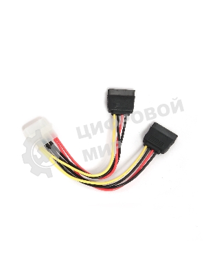 Кабель Cablexpert Кабель питания SATA CC-SATA-PSY-0.3M, 30 см, molex 4pin/2x sata15pin, на 2 устр., пакет