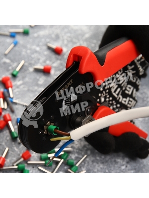 Кримпер Rexant HT 10-6 для обжима штыревых наконечников 0.08-10.0 мм с регулятором прижимного усилия