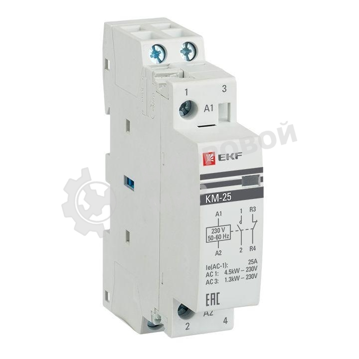 Контактор модульный КМ 25А NО+NC (1 мод.) EKF km-1-25-11