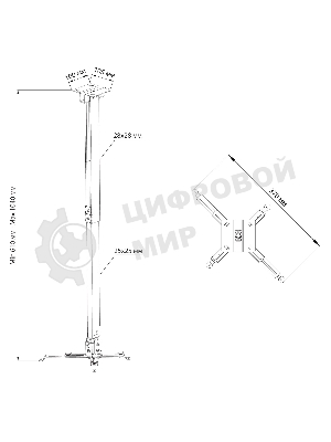 Кронштейн для проектора Cactus CS-VM-PRE02-WT белый макс.23кг настенный и потолочный поворот и наклон