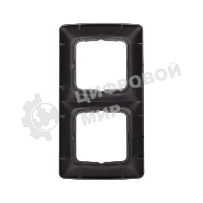 Рамка Kranz 2-я DEA горизонтальная черный металлик