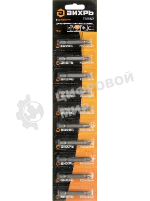 Набор бит PZ2 50 мм (10 шт)