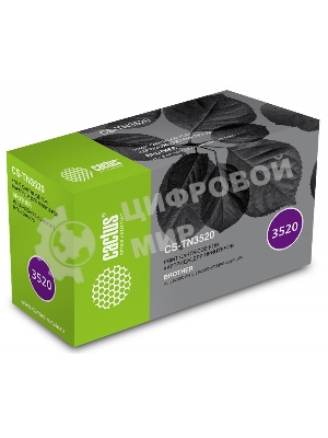 Картридж лазерный Cactus CS-TN3520 черный (20000 стр.) для Brother HL L6400DW/L6900DW/L6900DWT