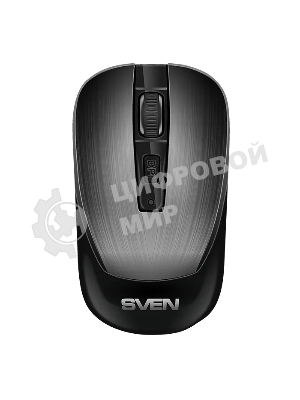Мышь беспроводная SVEN RX-380W серый металлик, 1600 dpi, радиоканал, USB, кнопки - 4
