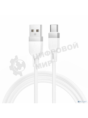 Дата-кабель USB 3.0A 60W для Type-C Type-C Hoco X109 силикон 1м (White)