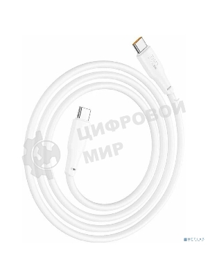 Кабель USB2.0 Hoco Type-C/Type-C, 5А, 100Вт, X96, 1м, белый, коробка
