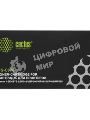 Картридж лазерный Cactus CS-C070 070 черный (3000 стр.) для Canon i-SENSYS LBP243/LBP246/MF461/MF463/MF465