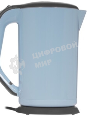 Электрочайник Galaxy GL 0330 голубой, 1.7 л, 2000 Вт, скрытый нагревательный элемент