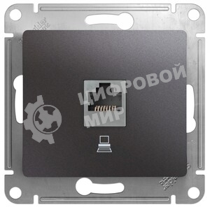 Механизм розетки комп. 1-м Glossa RJ45 кат.5е графит SchE GSL001381K