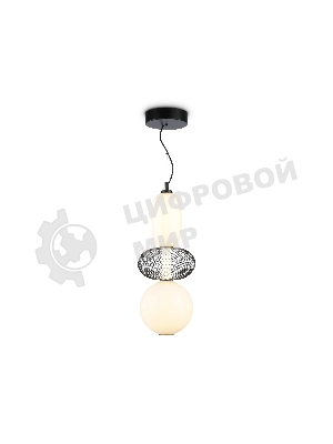 Подвесной светодиодный светильник Ambrella light LH11008 BK/FR черный/белый матовый 24W 3000K D220*570