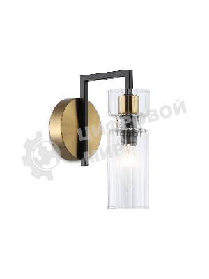 Настенный светильник Ambrella light LH56119 BK/BS/CL черный/латунь/прозрачный E14 max 40W 150*100*210
