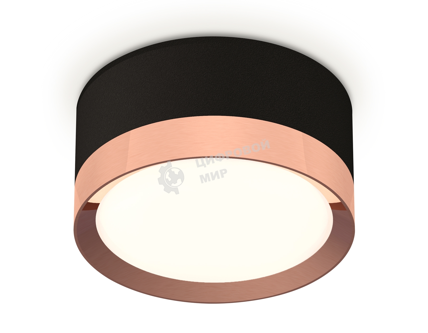 Светильник Ambrella Light XS8102005 SBK/PPG черный песок/золото розовое полированное GX53 (C8102, N8126)