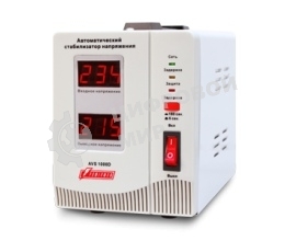 Стабилизатор напряжения Powerman AVS-D Voltage Regulator 1000VA, Digital Indication, 2x Schuko Outlets, 1m Power Cord, 230V, 1 year warranty, белый