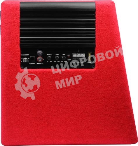 Сабвуфер автомобильный Ural АС-У12А КРАСНЫЙ 300Вт активный (30 см/12