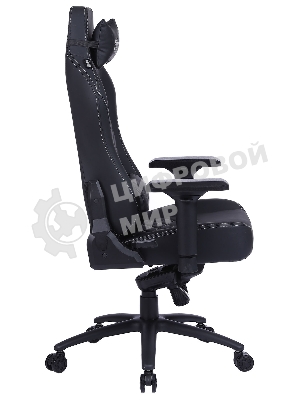 Кресло Cactus CS-CHR-0112BL черный, экокожа, подголовник