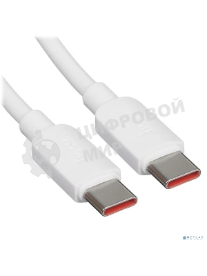 Кабель USB2.0 Hoco Type-C/Type-C, 5А, 100Вт, X96, 1м, белый, коробка