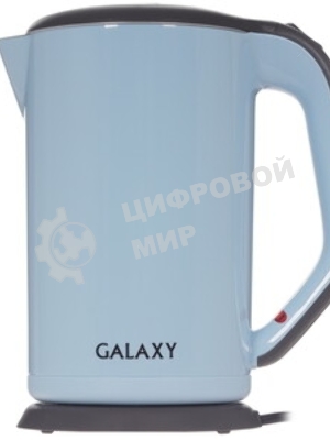 Электрочайник Galaxy GL 0330 голубой, 1.7 л, 2000 Вт, скрытый нагревательный элемент