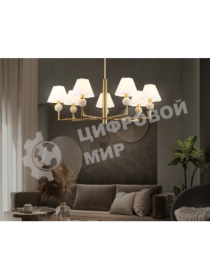 Люстра Ambrella light LH75162/7 BS/FR латунь/белый матовый E14*7 max 40W D890*580