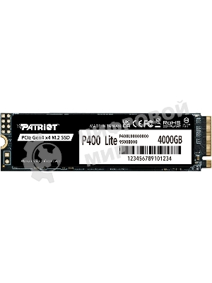 Накопитель SSD Patriot PCIe 4.0 x4 4Tb P400LP4KGM28H P400 Lite M.2 2280