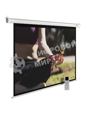 Экран Cactus 197x200см MotoExpert CS-PSME-200x200-WT 1:1 настенно-потолочный рулонный белый (моторизованный привод)