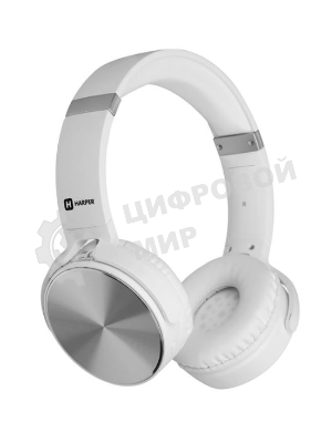 Беспроводные/проводные наушники Harper HB-217 белый, накладные, Bluetooth + проводной, складная конструкция, до 5 ч