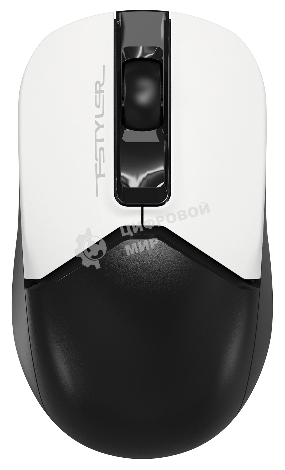 Мышь беспроводная A4Tech Fstyler FB12 белый/черный, 1200 dpi, радиоканал, Bluetooth, USB, кнопки - 3