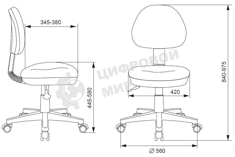 Кресло детское БЮРОКРАТ KD-3, на колесиках, ткань, оранжевый kd-3/wh/tw-96-1