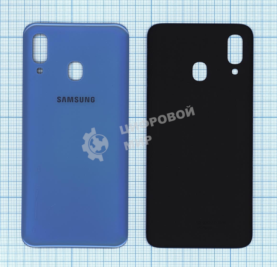 Задняя крышка для Samsung A405F Galaxy A40 (2019) голубой