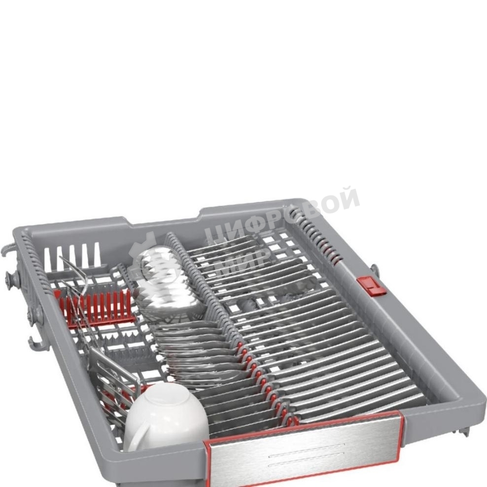 Встраиваемая посудомоечная машина Bosch SPV6ZMX17E, серебристый, 44.8 см, 10 компл., 43 дБ, класс A+++