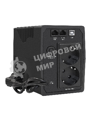 Источник бесперебойного питания ExeGate EX292786RUS Power Back BNB-1000.LED.AVR.2SH.RJ.USB 1000VA/550W,LED, AVR, 2*Schuko, RJ45/11,USB, черный