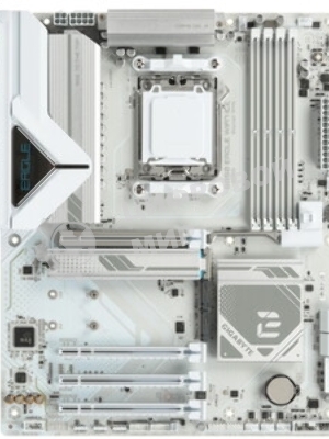 Материнская плата Gigabyte B850 EAGLE WIFI7 ICE, AM5, AMD B850, 4xDDR5, 4xSATA, 3xM.2, 1xPCIe 5.0 x16, 1xPCIe 4.0 x4, 2xPCIe 3.0 x1, 1xDP (v1.4), 1xHDMI, 1x2.5Gb LAN, Wi-Fi 7, Bluetooth 5.4, 1xUSB-C 5Gbps, 2xUSB-A 10Gbps, 2xUSB-A 5Gbps, 4xUSB-A 2.0, 3x3.5 мм, 7.1, ATX