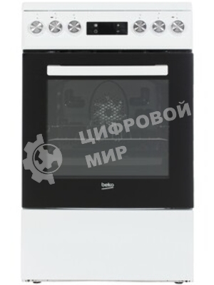 Плита электрическая Beko FSM57300GW белый, конфорок 4 электрических, духовка 55 л, 50 см x 85 см x 60 см