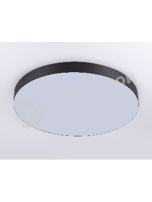 Потолочный светодиодный светильник Ambrella light FV5537 BK черный LED 90W 3000K D600*58 (Без ПДУ)