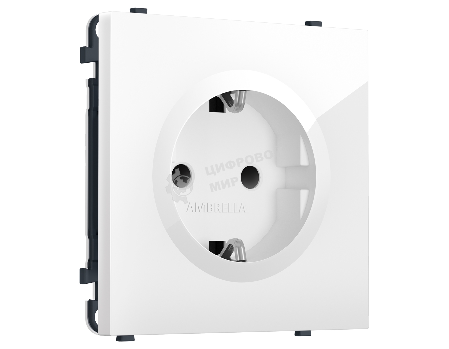 MS107010 Комплект механизма электрической розетки SIGMA Белый глянец 50Hz 2P+E с/з с/ш 16A-250V QUANT PRO (SP1070, PR141)
