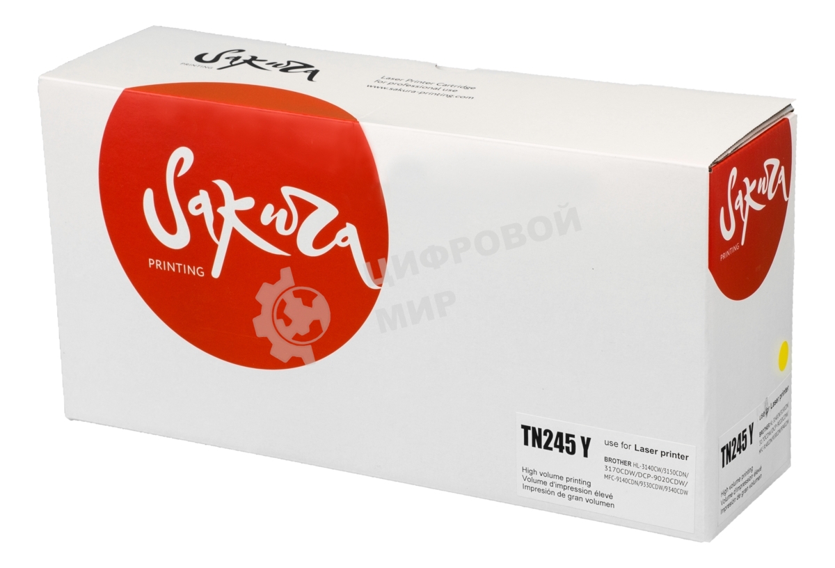 Картридж лазерный Sakura TN245C для Brother HL-3140/3150/3170, DCP-9020, MFC-9140/9330/9340, желтый, 2 200к.