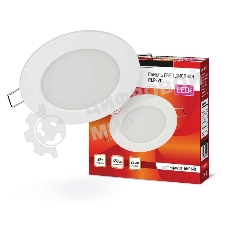 Светильник светодиодный RLP-VC 6Вт 230В 6500К 420лм 95мм IP40 панель круглая бел. IN HOME 4690612024516