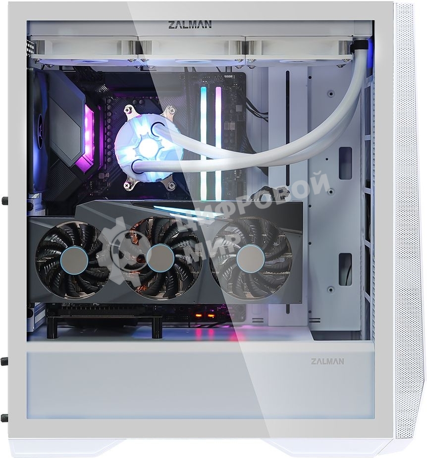 Компьютерный корпус Zalman Z9 Iceberg белый без БП ATX 3x120мм 2x140мм 4xUSB 2.0 audio bott PSU