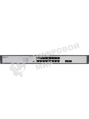 Коммутатор Unmanaged Switch 16x1000Base-T PoE, 2x1000Base-X SFP, PoE Budget 200W, Long-range PoE up to 250m, 19