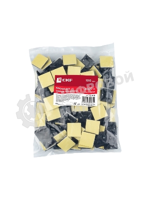 Площадка EKF plc-20x20-b самоклеящаяся (20х20 мм.) черная (100 шт.) EKF