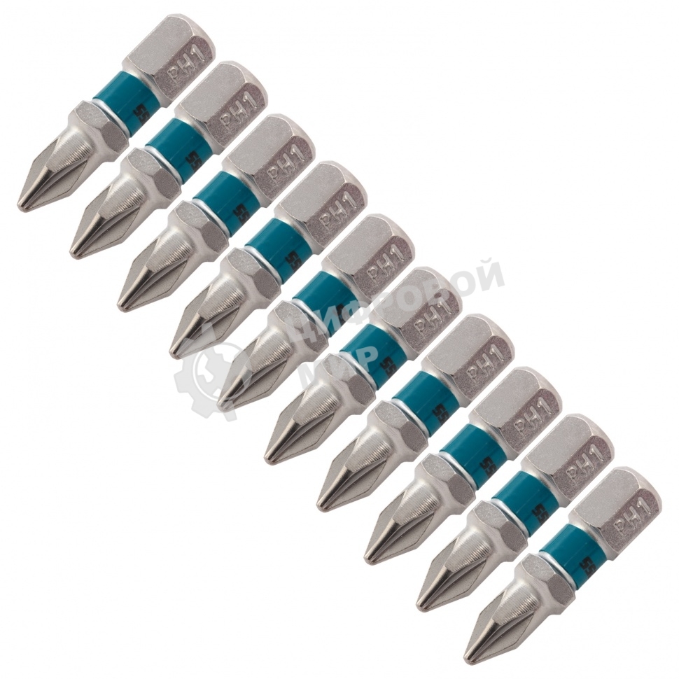 Набор бит Gross PH1х25, сталь S2, 10 шт.