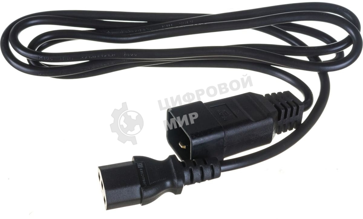 Шнур питания Lanmaster С13-C20, 3х0.75, 220В, 10А, черный, 2 метра