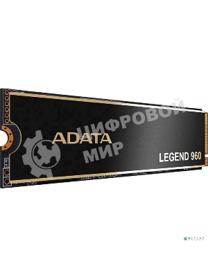 Накопитель SSD ADATA LEGEND 960, 2Tb, PCIe 4.0 x4, M.2 2280, NVMe, R/W 7400/6800, с радиатором