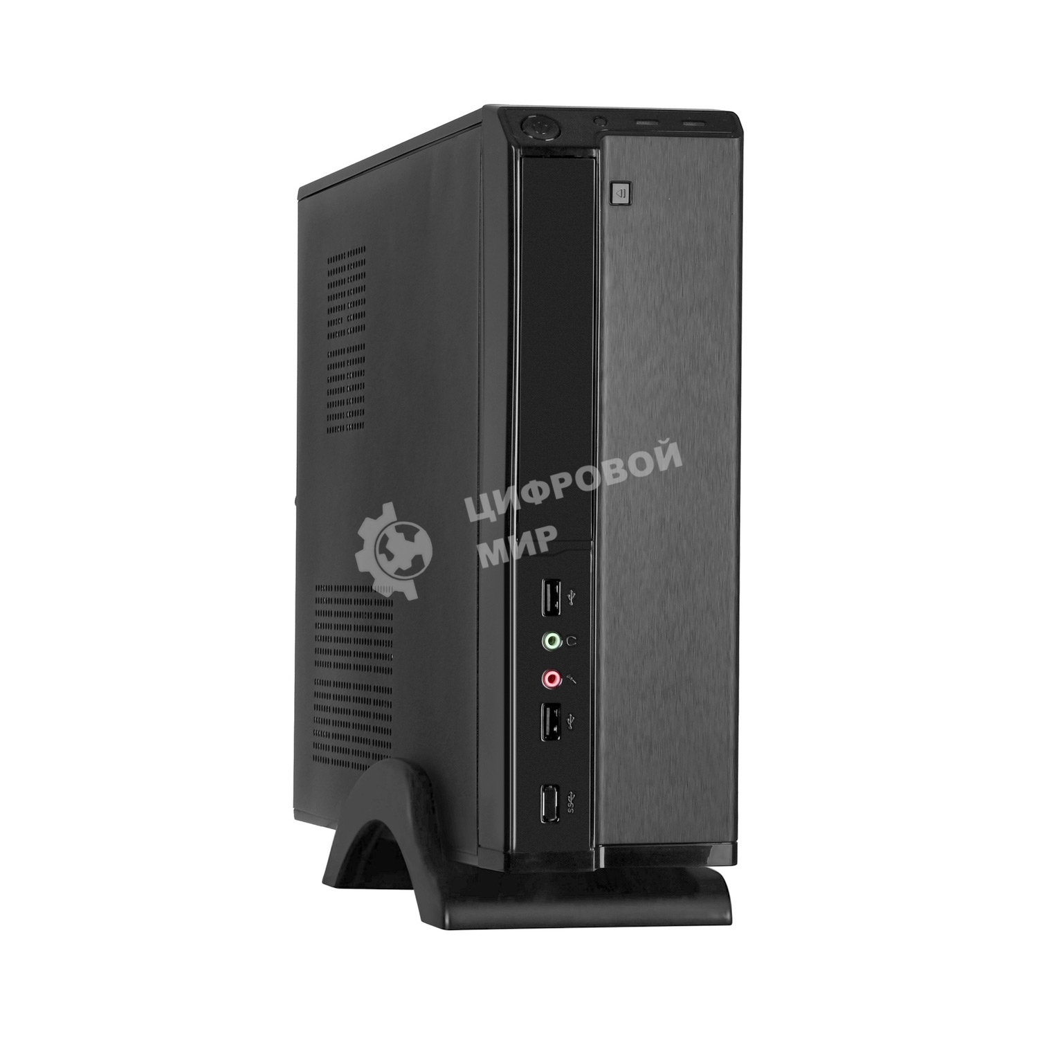 Компьютерный корпус MiniITX ExeGate MI-207 Black, miniITX/mATX, (без БП), 2хUSB, Audio