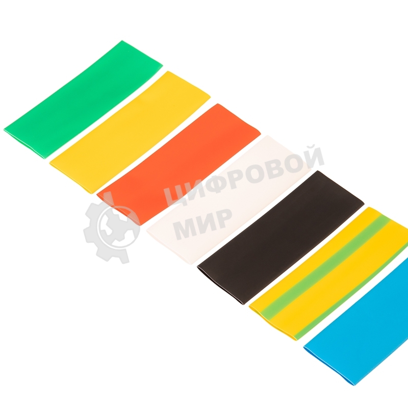 Набор термоусаживаемых трубок Rexant №20 ТУТ нг 20/10 мм, 7 цветов (упак. 21 шт. по 10 см)