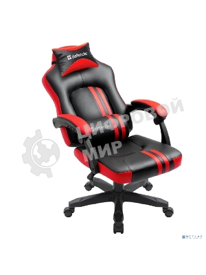 Кресло Defender MERCURY BLACK/RED черный/красный, экокожа
